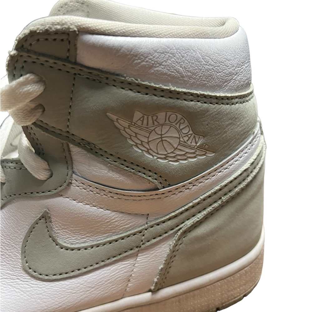 Women's White and Cream High-Top Sneakers - Picture 13 of 14